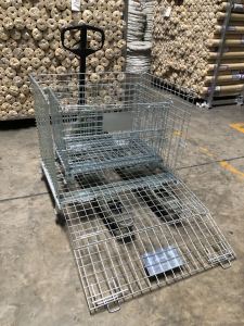 ตะแกรงเหล็ก พับได้ เลือกตัวและล้อเลื่อน รับน้ำหนักได้ 800kg ตะกร้าเหล็ก รถเข็นเหล็ก ตะแกรงเก็บของวางซ้อน วางของได้อเนกประสงค์ รถเข็น รถ