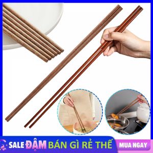 Đôi Đũa Tre Kháng Khuẩn 42cm Cao Cấp - Đũa Chiên Xào Chống Bỏng Chịu Nhiệt Chống Nấm Mốc Trơn Trượt - Đũa Ăn Cơm . Đũa Nấu Ăn Bền Mầu