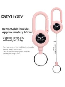 DEYIKEY | Stretchable Elastic Keychain with Easy Pull Loop Anti-Loss Long Line High Elasticity