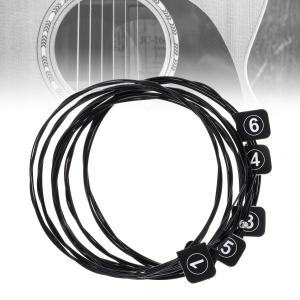 ชุดลวดชุบดำสายกีตาร์สายไนลอน6ชิ้นสำหรับกีร์ต้า คลาสสิค