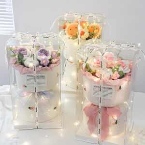 Woven Flower Bouquet Creative Gift for Men And Women Best Friends Graduation 18th Birthday Valentines Day Gift Wedding Banquet