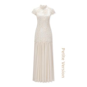 White French Lace Chinese Style Summer Dress