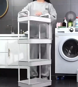 3-5 Tier Multifunction Storage Rack Push trolley storage shelf bathroom bedroom living room kitchen rental housing flat beauty salon dedicated置物架