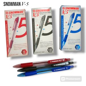 1 pack pulpen Snowman V-5 0.7mm