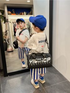 Childrens Fashion Sports Canvas Crossbody Bag Travel Fitness Handbag Large Capacity Boys Girls Outdoor Utility Satchel