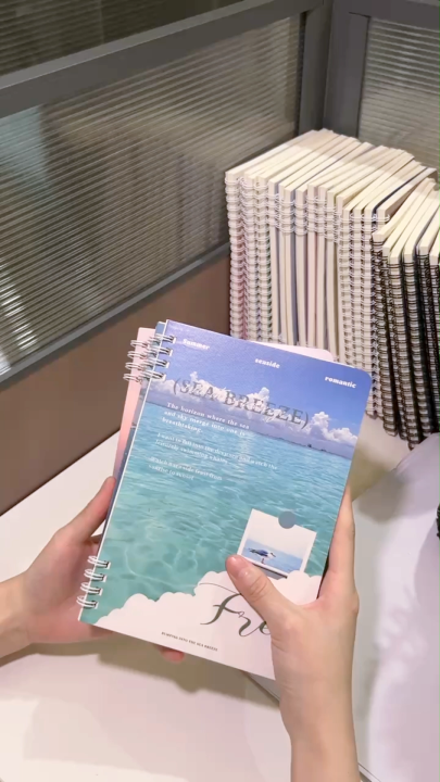 4PCS/Set A5 Spiral Spring Notebook 60 Sheets Aesthetic Notebook Line ...