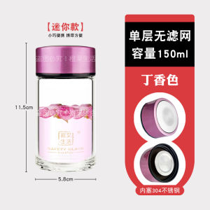 Thickened Glass Cup Portable Mini Coffee Milk Tea Water Cup for Women Students Children Cute Fairy Tale Design Heat Resistant