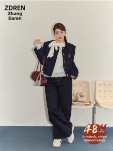 ZHANGDAREN | Trang Phục Dáng Suông Cao Cổ Vintage Ngọt Ngào và Mát Mẻ cho Người Béo