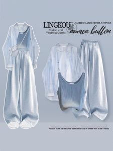 NUMEN BUTTON | Casual Plus Size Summer Three-Piece Set