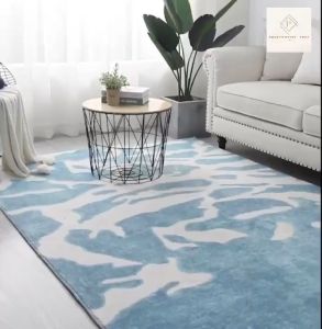 สินค้าใหม่ พรมขนแกะพิมพ์ลาย พรมกันลื่น พรมอัดเรียบ พรม พรมปูพื้น พรมห้องนั่งเล่น พรมห้องนอน พรมขนนุ่ม ขนาด 80*120 ซม.