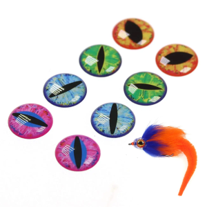 50pcs 3mm~12mm Holographic 3D Epoxy Fish Eyes Lifelike Dragon Eyes Fly Tying Material For Streamer Jig Lure Saltwater Fishing