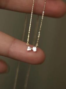 ANENJERY Vòng Cổ Nơ Đính Đá Zircon Sáng Bóng Dành Cho Nữ Dây Chuyền Xương Đòn Hình Trái Tim Đơn Giản Ngọt Ngào Phụ Kiện Thời Trang Cho Bữa Tiệc