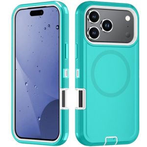 szhaiyu | Heavy Duty Armor Magnetic Phone Case For Magsafe Wireless For iPhone 18 17 Pro Max 18 17 3-Layer Hybrid Shockproof Protect Cover