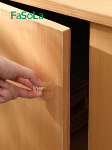 Fasola Open Cabinet Door Handy Gadget Invisible Handle Punch-Free Drawer Handle Auxiliary Cabinet Self-Adhesive Door Handle Transparent