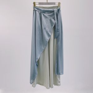 Elegant Chiffon Modern Dance Practice Suit Wide Leg Pants Straight Cut Performance Costume for Women Classic Dance Apparel