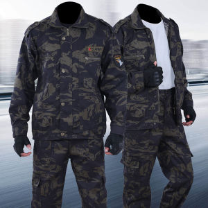 Smock man camouflage suit man electric welding mechanics wear labor insurance four seasons outdoor jackets for men and women can wear