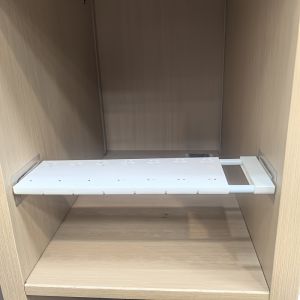 Multi Functional Non Perforated Storage Partition Suitable for Space Saving Storage Shelves in Cabinets Kitchens and Bathrooms