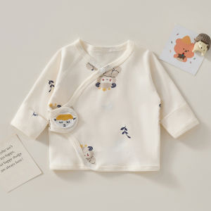 เด็กทารก 0-3 เดือนผ้าฝ้ายครึ่งเสื้อฤดูใบไม้ผลิฤดูใบไม้ร่วงเหมาะสําหรับสไตล์ลําลอง A-Class ผ้าฝ้ายบริสุทธิ์ระบายอากาศคุณสมบัติการป้องกัน