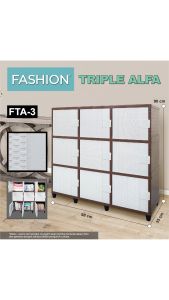LEMARI PLASTIK CLUB TRIPLE FLIP ALFA FASHION / MEJA TV SERBAGUNA [CLBBOX]