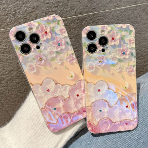 เคสโทรศัพท์ OPPO Reno11 pro 5G ลายดอกซากุระ3Dสวยดีไซน์พลอยเทียมบลูเรย์ปกป้องกล้องกันกระแทกนิ่มซิลิโคนเคส OPPO Reno 11 11pro 5G เคสโทรศัพท์