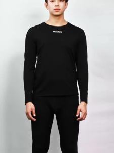 WOSAWE | WOSAWE Autumn/Winter Cycling Clothing for Men Fleece Cycling Sets Long Sleeve Jersey Fitness Long Johns Bicycle Underwear Set