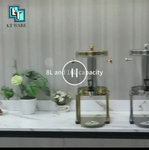 KT WARE 8L VIP STAINLESS STEEL JUICE DISPENSER WITH ICE CHAMBER JUICER tong air vip serving juice dinpenser