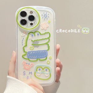 JIFANPAUL | Fun Cartoon Crocodile Silicone Phone Case for iPhone 16 Pro Max iPhone 15 iPhone 13 iPhone 11 iPhone XR