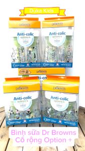 Bình sữa Dr Browns Option + Cổ rộng Hoạ tiết dung tích 150ml/270ml (Bình nhựa)
