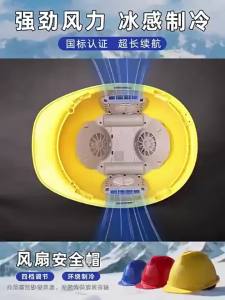 NUORUISIAN | Air Conditioned Fan Safety Helmet Solar Charging