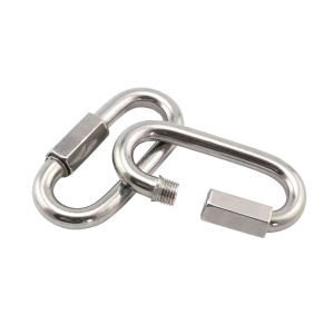 304 Stainless Steel Carabiners M4 M5 M6 M8 M10 M12 Quick Link Hooks Heavy Duty Clips for Gym Swing Dog Leashes Hammock Keychains
