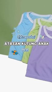 Atasan Oblong Anak Polos Atasan Oblong Tangan Kutung Size 0-3 Tahun
