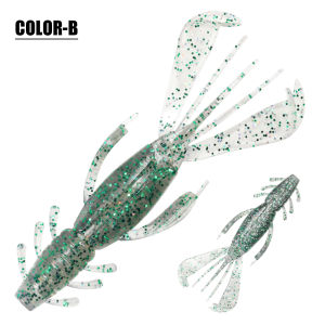 Spinpoler 6.5cm Soft Plastic Shrimp Bait Fishing Lure Shrimps Claws Tentacles Wiggle Creature Artificial Lake River Crappie 6pcs