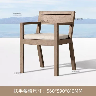 Outdoor Solid Teak Sofa Chair