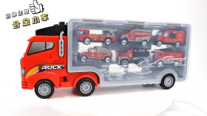 Truck Carry Case With 6pcs Mini Alloy Engineering Vehicle Model Car Toys Truck for Kid Toy