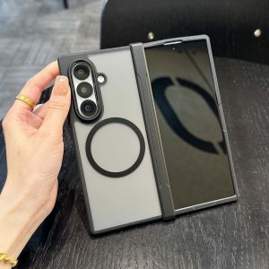 เคส MagSafe สำหรับ Samsung Galaxy Z Fold 7 แบบโปร่งแสง ป้องกันการกระแทก รองรับการชาร์จไร้สายแบบแม่เหล็ก อุปกรณ์เสริม