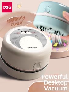 deli | Automatic Cleaning Desktop Vacuum Cleaner with Strong Suction for Students and Children Portable and Chargeable