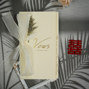 Wedding Fresh Oath Oath Card Wedding Classy Oath Book Bride and Groom Minimalist Pair Speech Confession