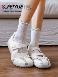 Feiyue | Breathable Mary Jane Ballet Flats for Women Magic Tape