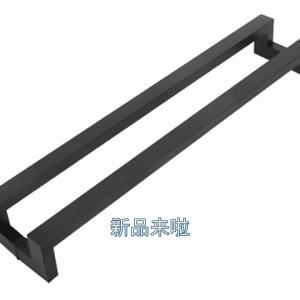 Black Stainless Steel Straight and Four Bend Side-Mounted Door Handle