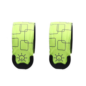 USB Rechargeable Snap Bracelet Arm Lamp Belt Kids Safety Flashing Band LED Night Running Armband Anti-Lost​ Outdoor Glow Prop
