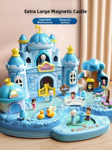 BEI JESS | Elsa Princess Doll Set Toy Magnetic Castle