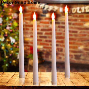 【Free Shipping】28cm LED Electronic Flameless Candle Simulation Candle Christmas Decoration Xmas Decor for Home Wedding Birthday Decoration