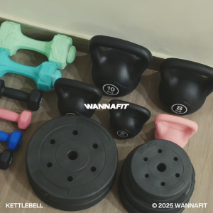 WANNAFIT Kettlebell 8kg | Kettle Bell Ketel Bel 8 kg | Alat Latihan Beban