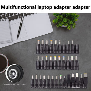[Vktech] 8/10/34pcs DC Power Adapter Tips 5525 Female To DC Male Multifunctional Power Supply Plug Jack 5.5x2.1mm for Lenovo MSI BenQ Toshiba for Asus for Acer