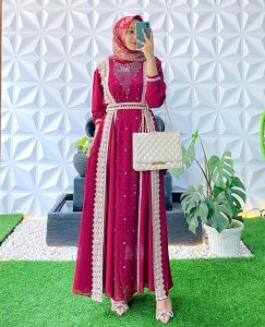 ZIFA FASHION // COD // QANITA DRESS ABAYA // ARABIAN DRESS TERBARU // FASHION WANITA TERBARU // *ARM