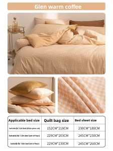 DOHIA | Pure Cotton Thickened Brushed Bed Sheet Set