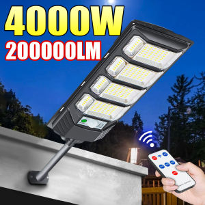4000W 200000LM Solar Light Super Bright LED Solar Lamp Outdoor Human Body Sensing Wall Lamp IP65 Waterproof Garden Street Lights