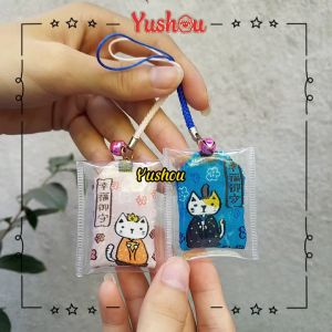 Móc Khóa Yushou Tình Yêu - Mẫu 7 - Cặp Đôi Mèo Xinh (Kiểu Omamori) Có sẵn