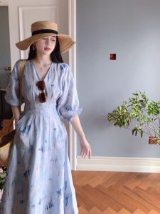 HANCHUN | Summer Elegant French Retro Slimming Midi Dress