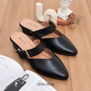 Alvis azkiya sandal selop cantik hak tahu 3 cm